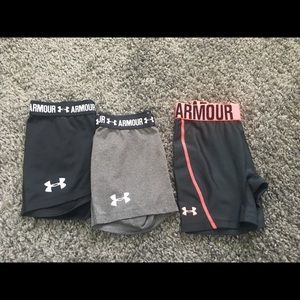 Under Armour Shorts Bundle. Girls Size Large 12/14